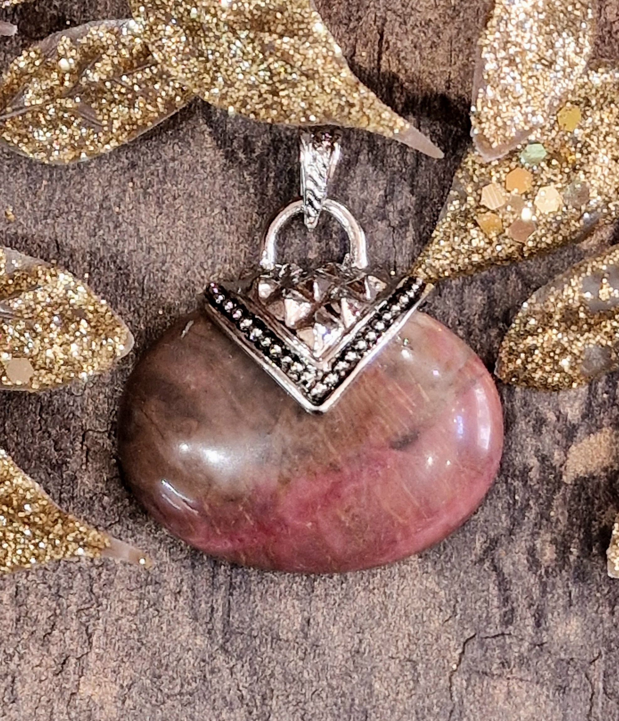 Pendentif rhodonite