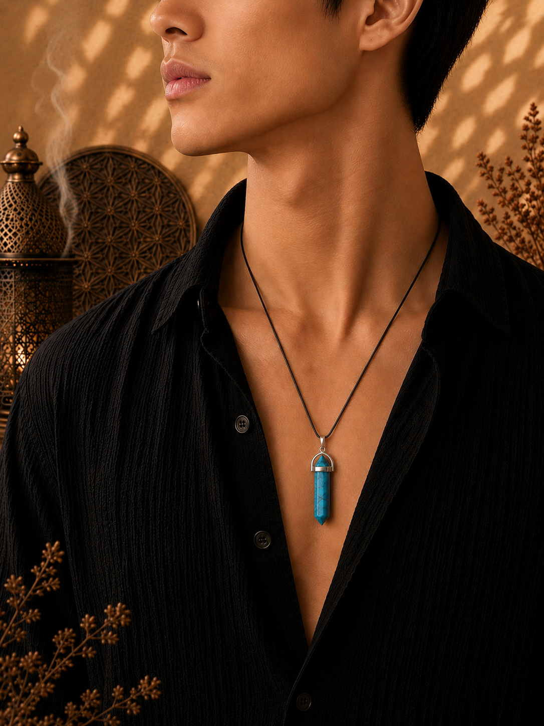 pendentif-howlite-bleue-bitermine-porte-homme (2)