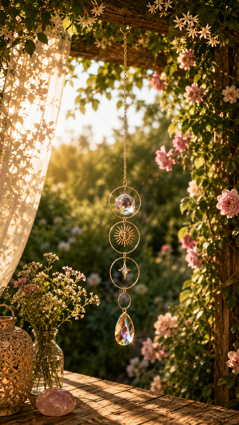 Suncatcher Feng shui - Le Soleil et l\'Etoile