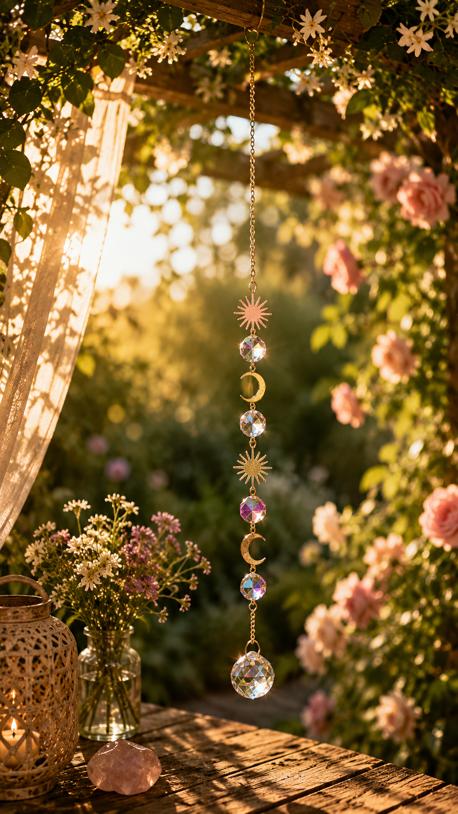 Suncatcher Feng Shui - Soleil et Lune
