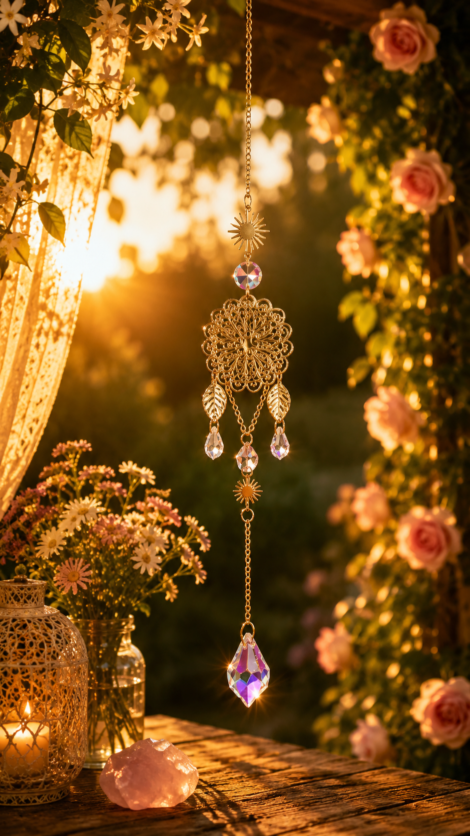 Suncatcher Feng Shui - Soleil et Mandala