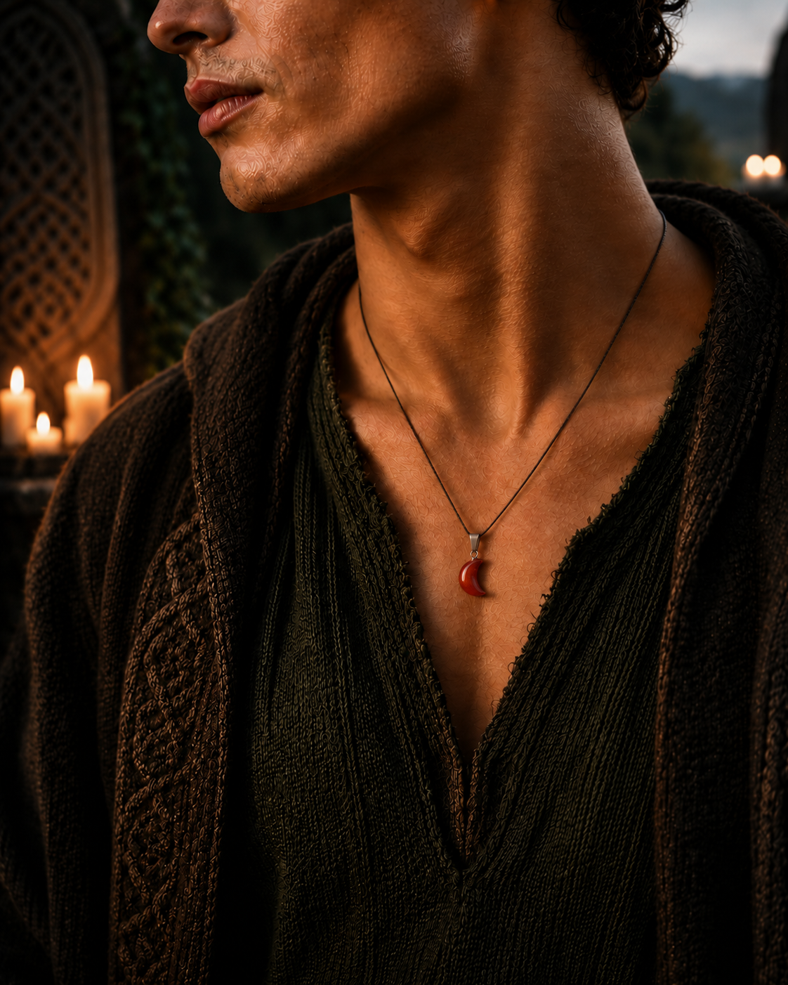 pendentif-cornaline-lune-homme