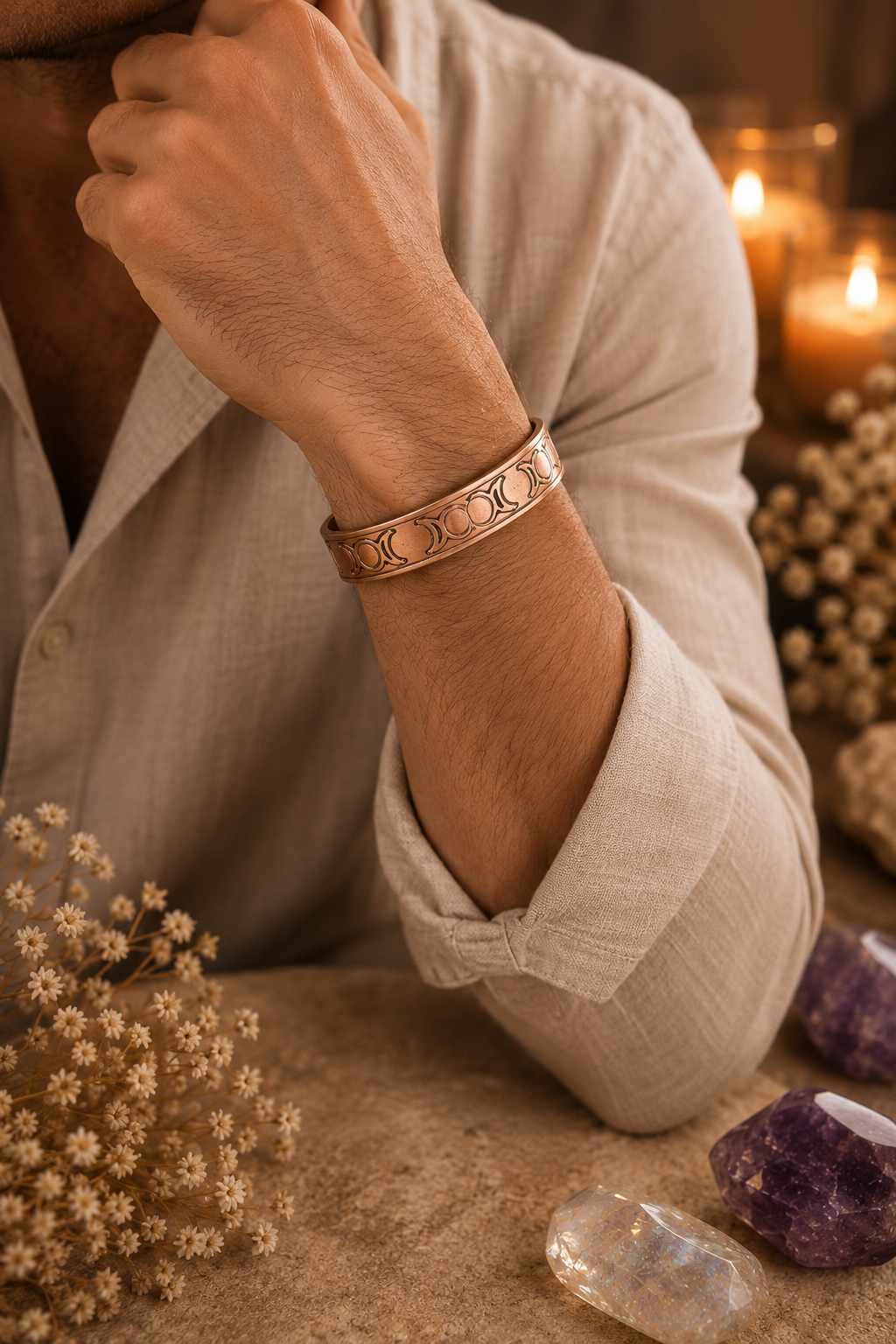 bracelet-cuivre-triple-lune-homme