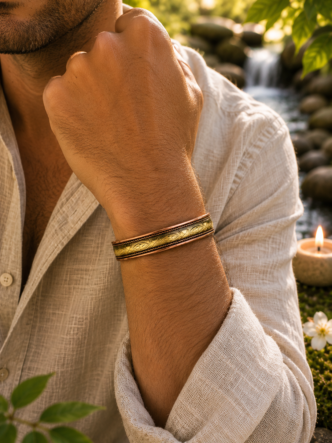 bracelet-cuivre-feuilles-laurier-homme