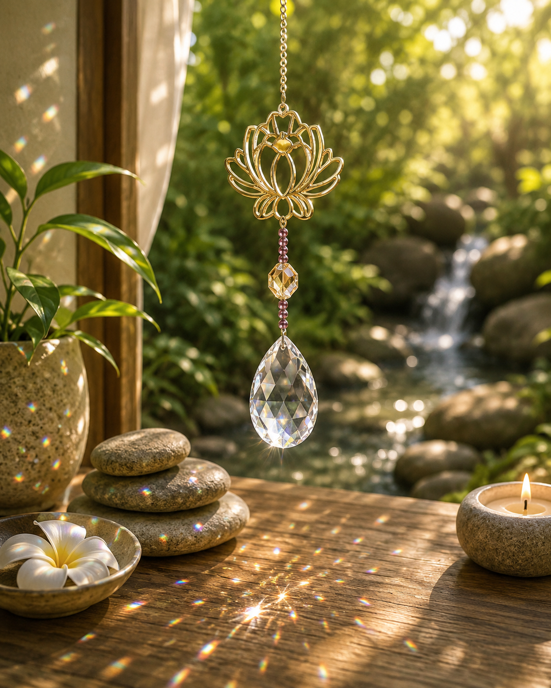 Suncatcher Feng Shui - Fleur de Lotus