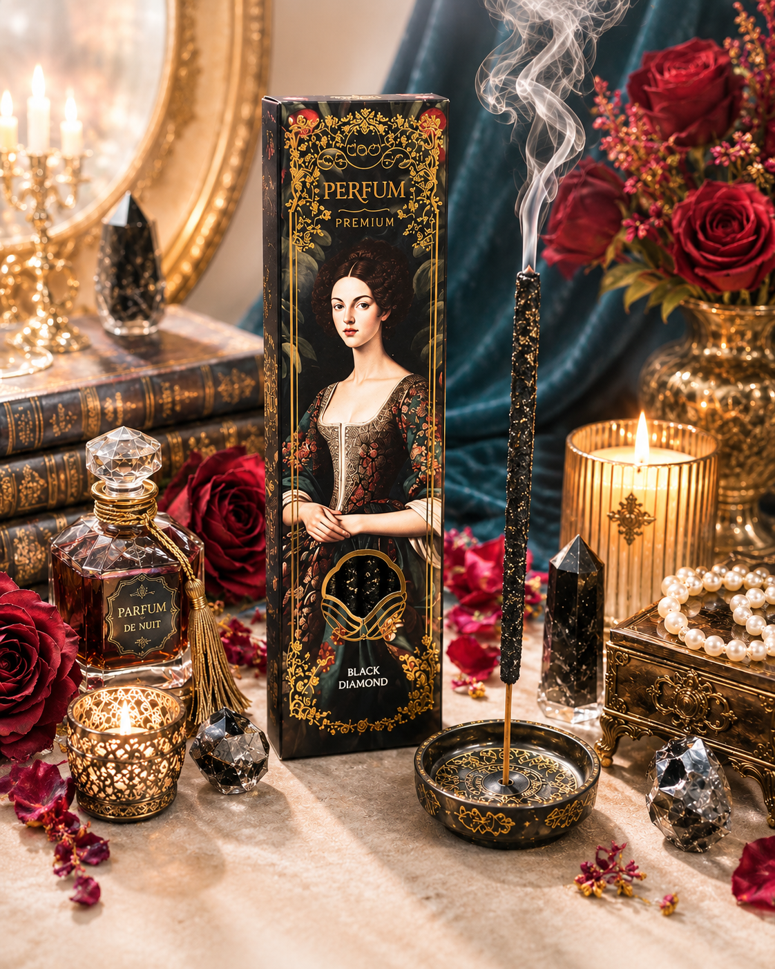 Encens Premium Perfum Black Diamond - Ambiance Élégante et Cocooning