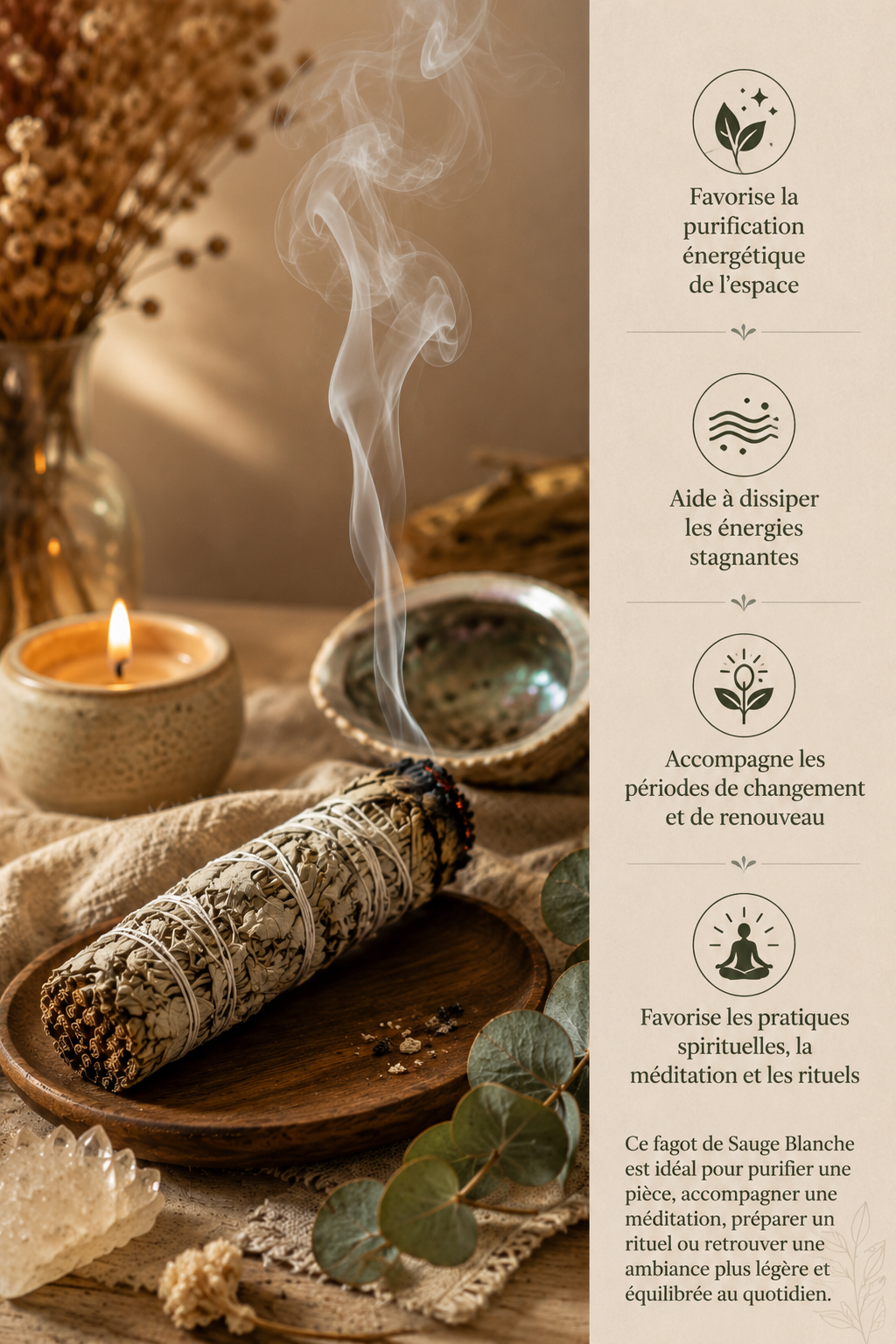 Fagot-ou-smudge-de-Sauge-Blanche-Salvia-Apiana-Purification-energetique-et-Protection-bienfaits