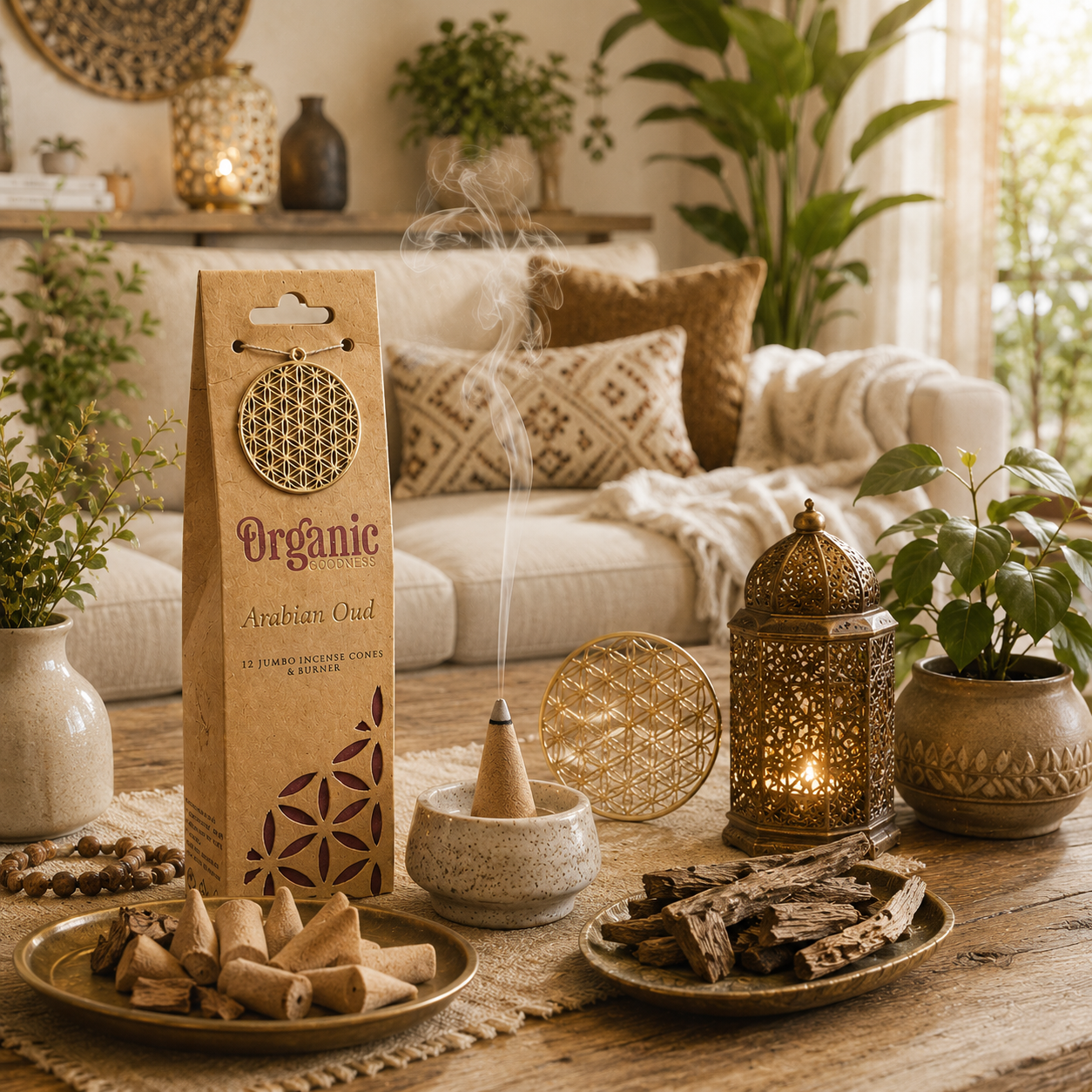 Cônes d\'Encens Arabian Oud Organic Goodness – Ancrage, Sérénité et Harmonie