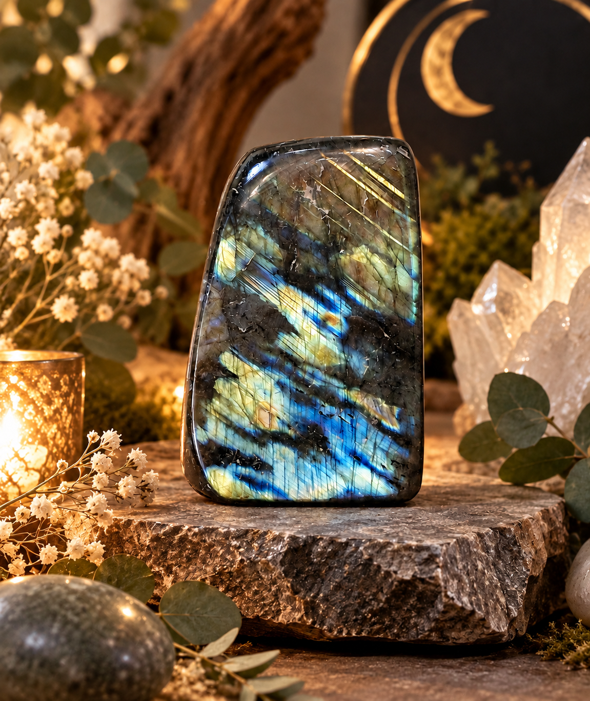 Bloc de Labradorite n°1 – Protection, équilibre et lumière intérieure