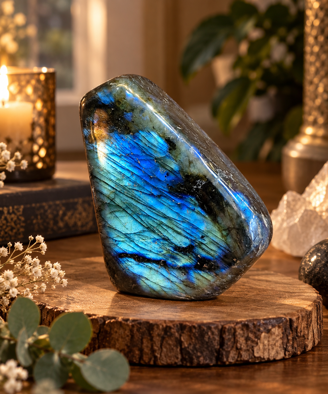 Bloc de Labradorite n°2 – Protection, équilibre et lumière intérieure