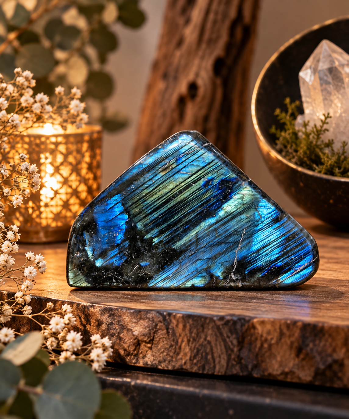 Bloc de Labradorite n°3 – Protection, équilibre et lumière intérieure