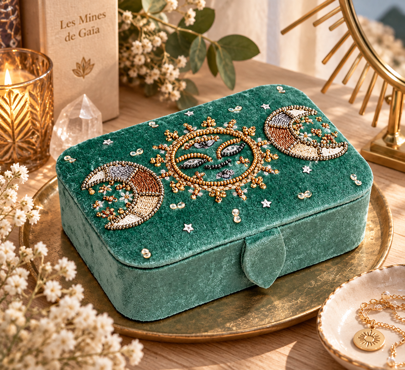 boite-velour-vert-triple-lune-fermee
