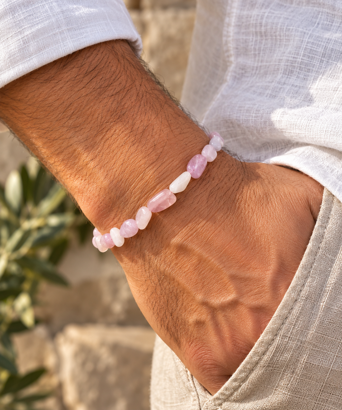 bracelet-kunzite-mini-pierres-roulees-amour-pardon-et-serenite-homme
