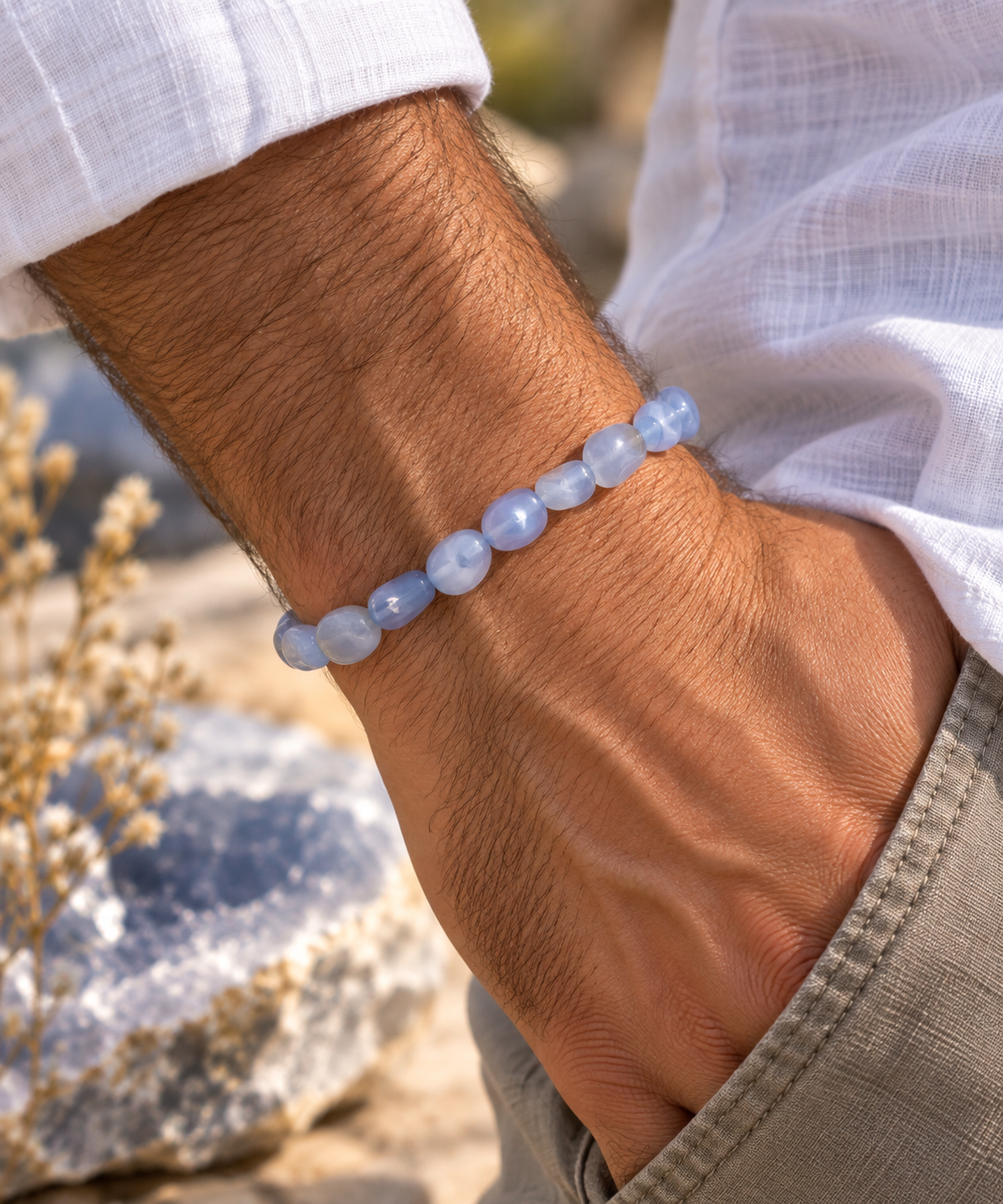 bracelet-calcedoine-mini-pierres-roulees-expression-et-confiance-homme