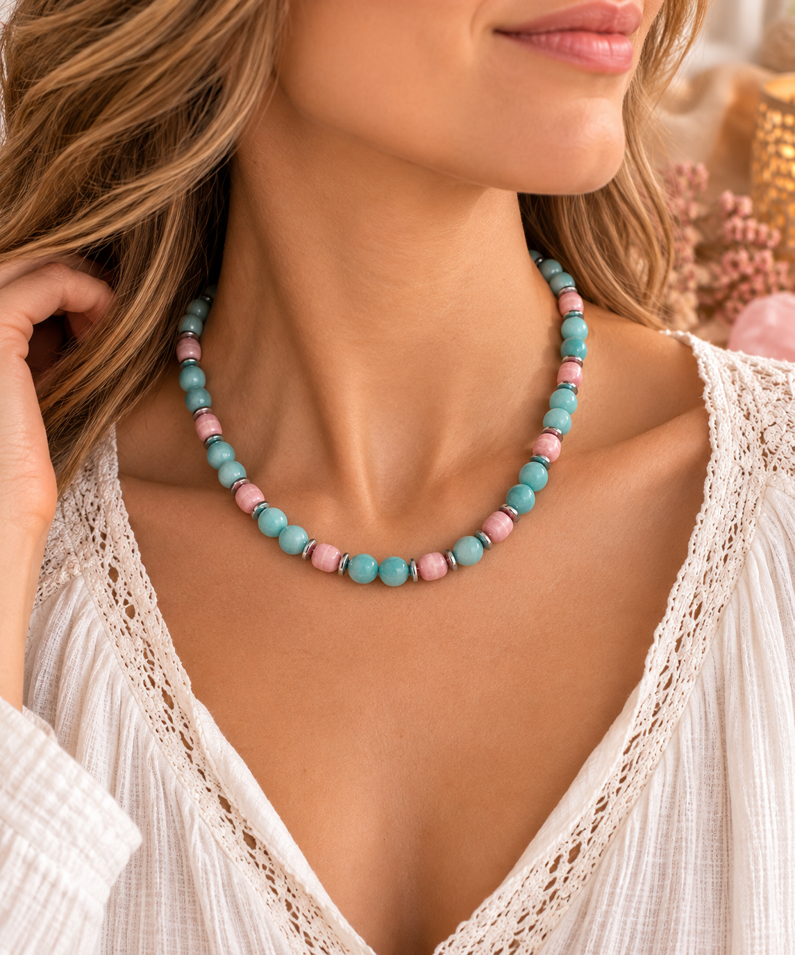 collier-amazonite-et-rhodochrosite-hematite-accord-du-coeur-femme