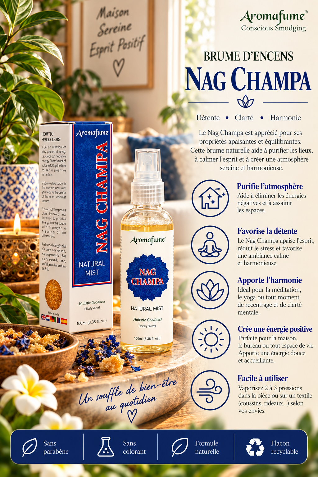 brume-encens-nag-champa-aromafume-harmonie-meditation-et-purification-proprietes