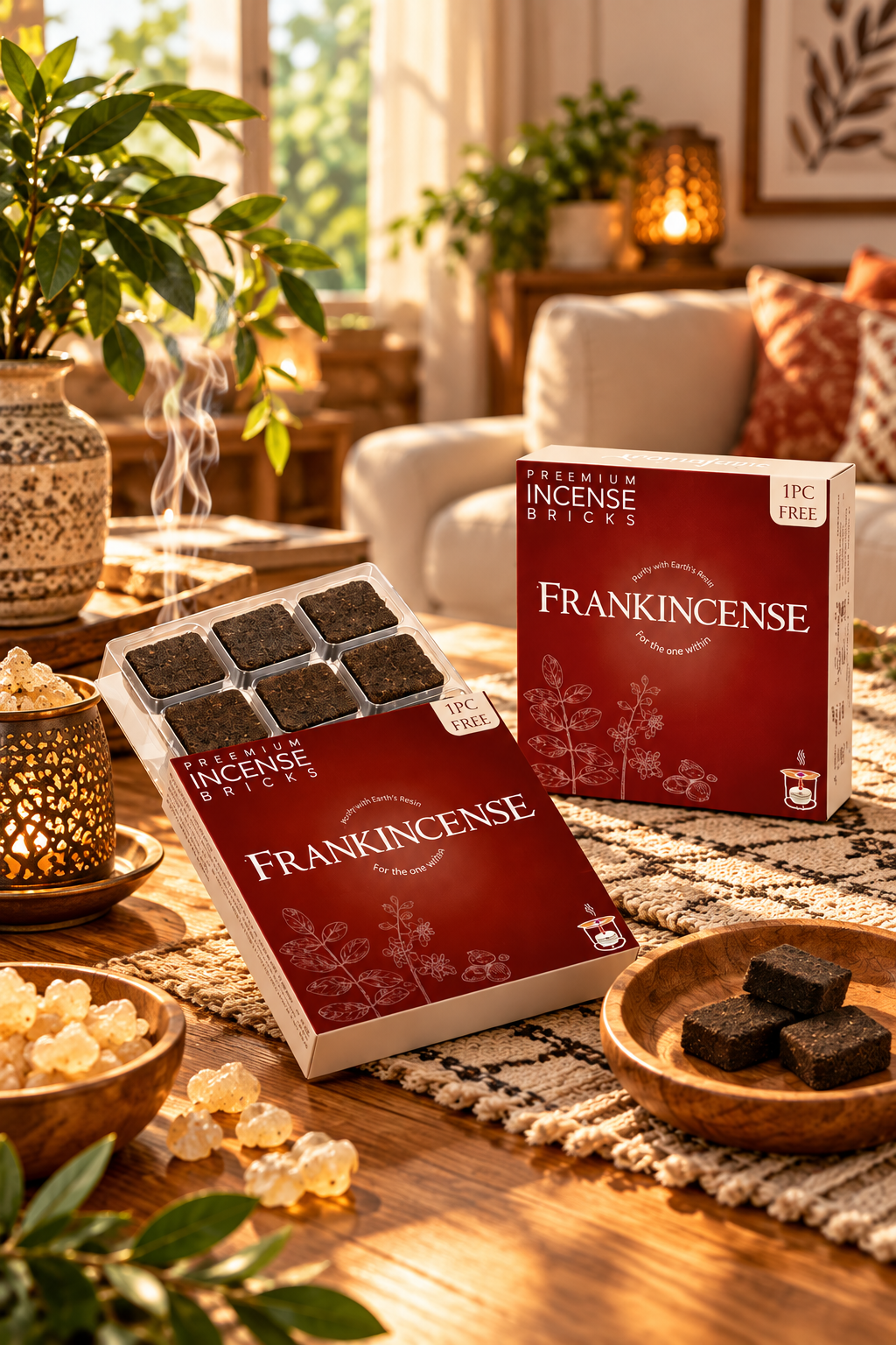 Briques d’encens Frankincense (Oliban) – Aromafume - Offrande sacrée, paix intérieure et purification profonde