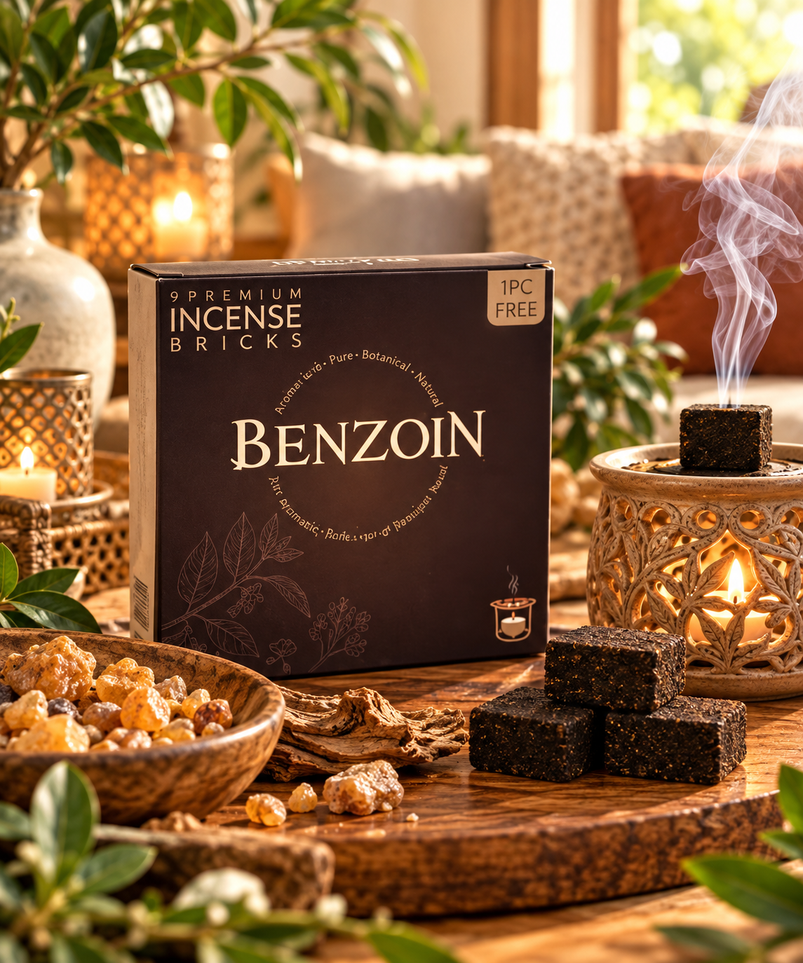 Briques d\'Encens Benjoin – Aromafume - Purification, Protection,  Réconfort et Prospérité