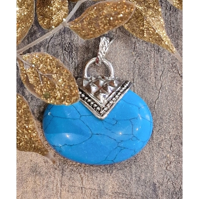 pendentifovalehowlitebleue