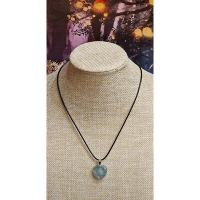 pendentifcoeurfluronieverte2cmface