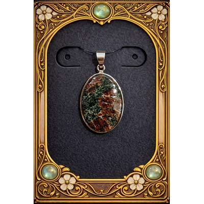 pendentif-argent-grenat-rouge-et-vert-80e
