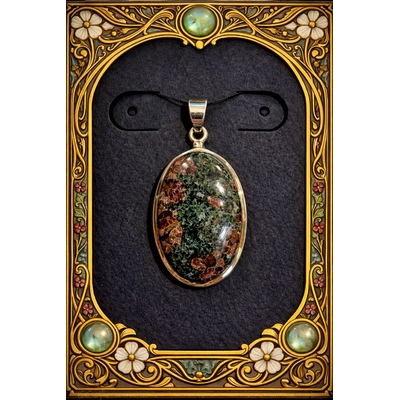 pendentif-argent-grenat-rouge-et-vert-95e