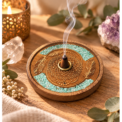 porte-encens-attrape-reves-et-amazonite-en-bois-de-manguier-cone