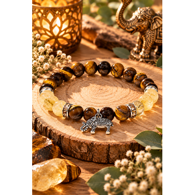 bracelet-oeil-de-tigre-et-quartz-rutile-avec-elephant-protection-confiance-et-force-interieure