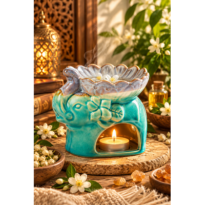 bruleur-a-cire-huile-elephant-turquoise-sagesse-chance-et-protection