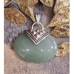 pendentifovaleaventurineverte