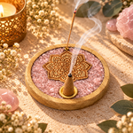 porte-encens-rond-mandala-et-quartz-rose-en-bois-de-manguier-baton