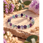 Bracelet 8 mm Fluorine Naturelle Concentration, Créativité et Harmonie Émotionnelle