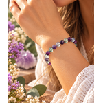 Bracelet 8 mm Fluorine Naturelle Concentration, Créativité et Harmonie Émotionnelle-femme