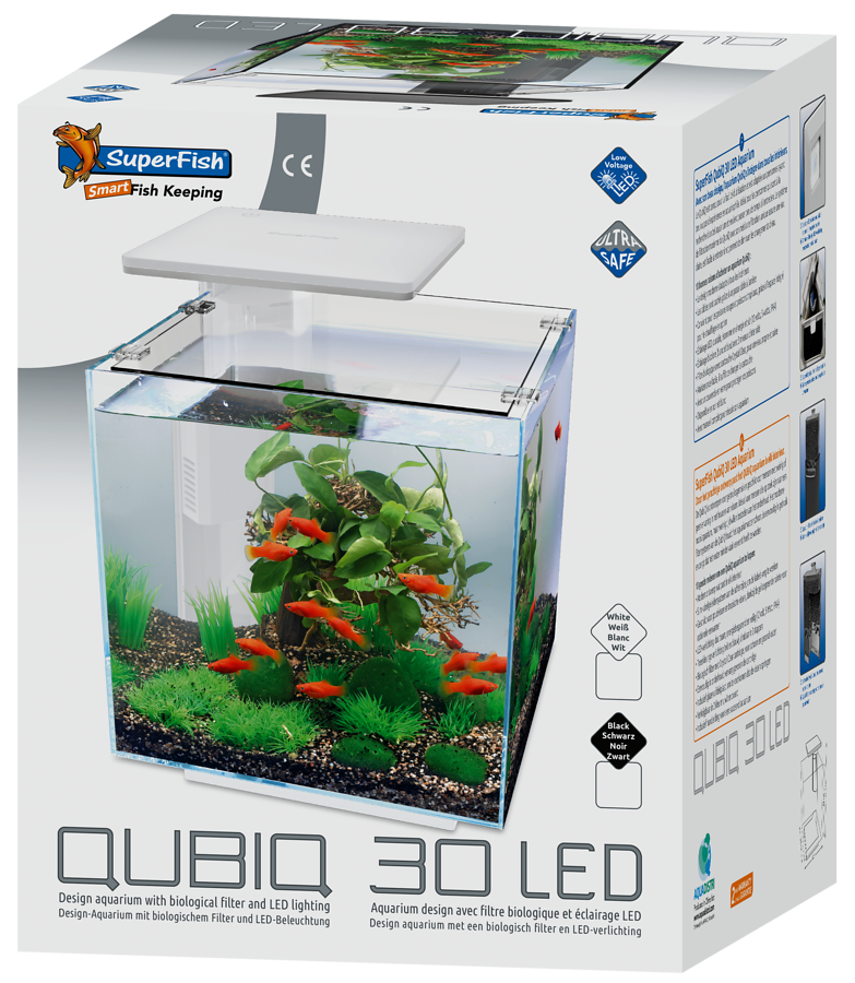 SUPERFISH QUBIQ 30 LED BLANC - MATÉRIEL AQUARIUM EAU DOUCE/AQUARIUM EAU ...