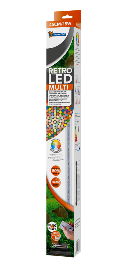 8715897258770 SF RETRO LED MULTI T8 &amp; JT5 45CM 15W 3D-900