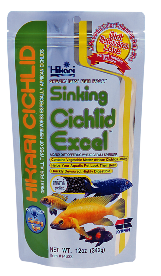 0042055146203 HIKARI CICHLID EXCEL MINI 100 GRAM SINKING FRONT-900 (1)