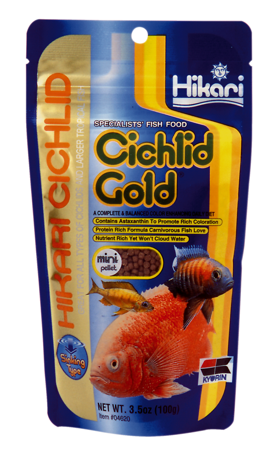 0042055046336 HIKARI CICHLID GOLD MINI 342 GRAM SINKING FRONT-900