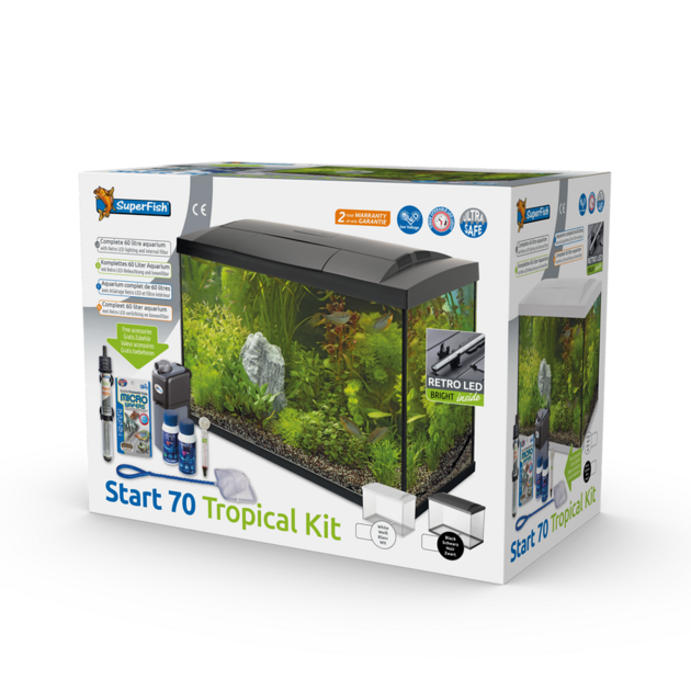 SuperFish Aquarium Start 70 Tropical Kit Noir AQUARIUMS/Aquariums équipés aquadecor