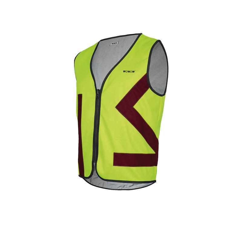 Gilet vélo réversible jaune