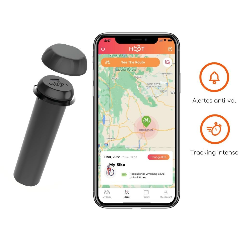 Traceur GPS vélo invisible