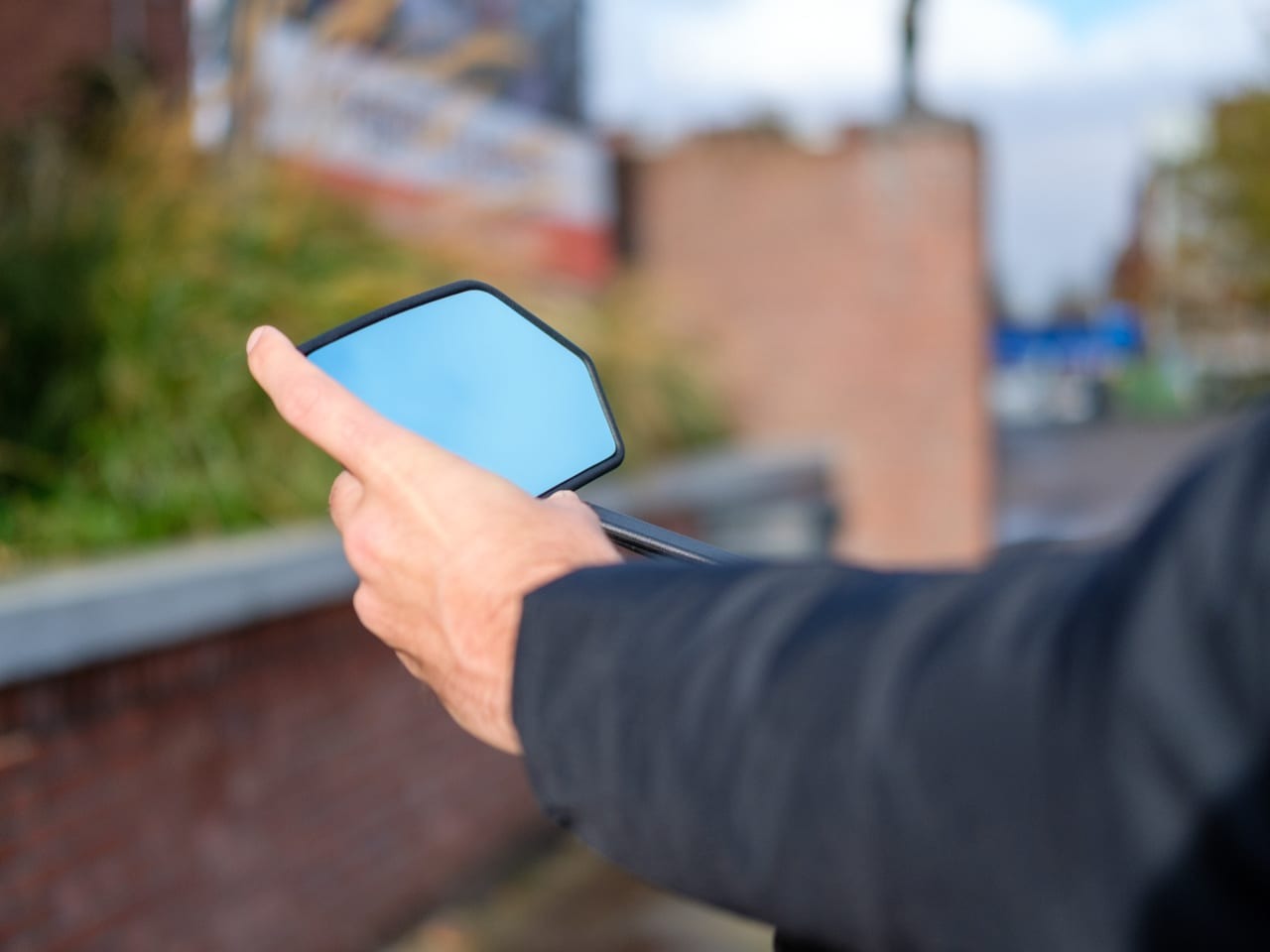 IITA Rétroviseur Oto Rétroviseur Rond En Aluiniu Noir Pour Oto Pour