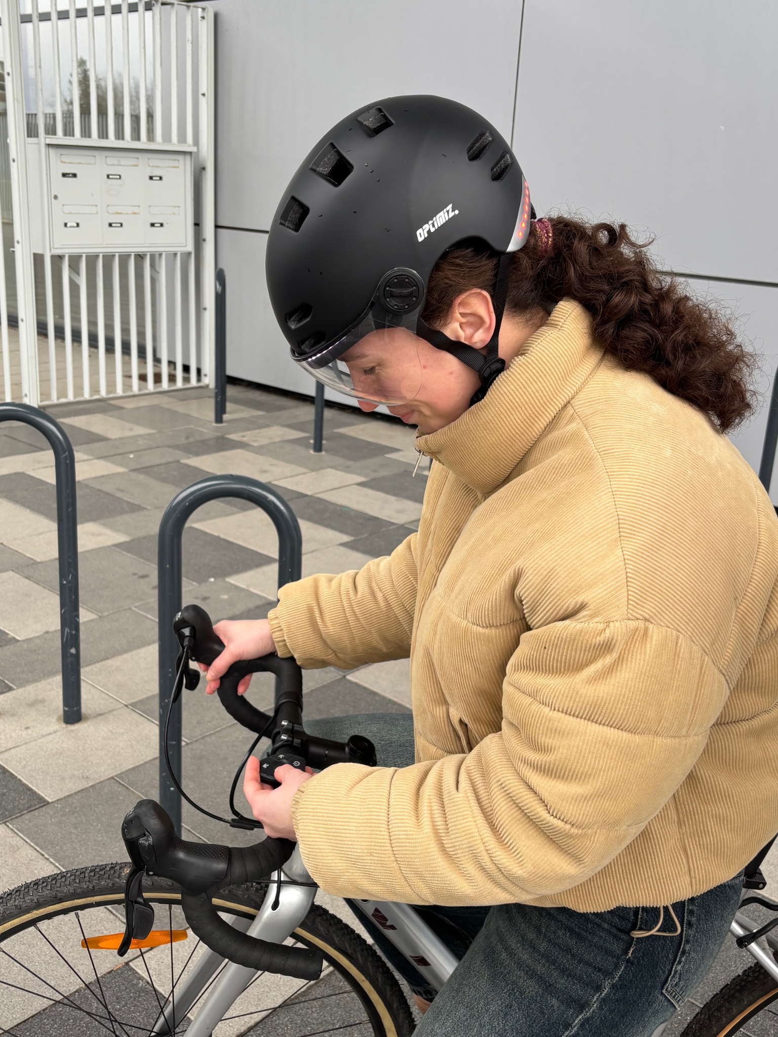 Casque Optimiz anti danger clignotants