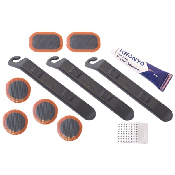 32 Pièces Kits de Réparation Crevaison Rustine Vélo Pneu Kit Trousse d