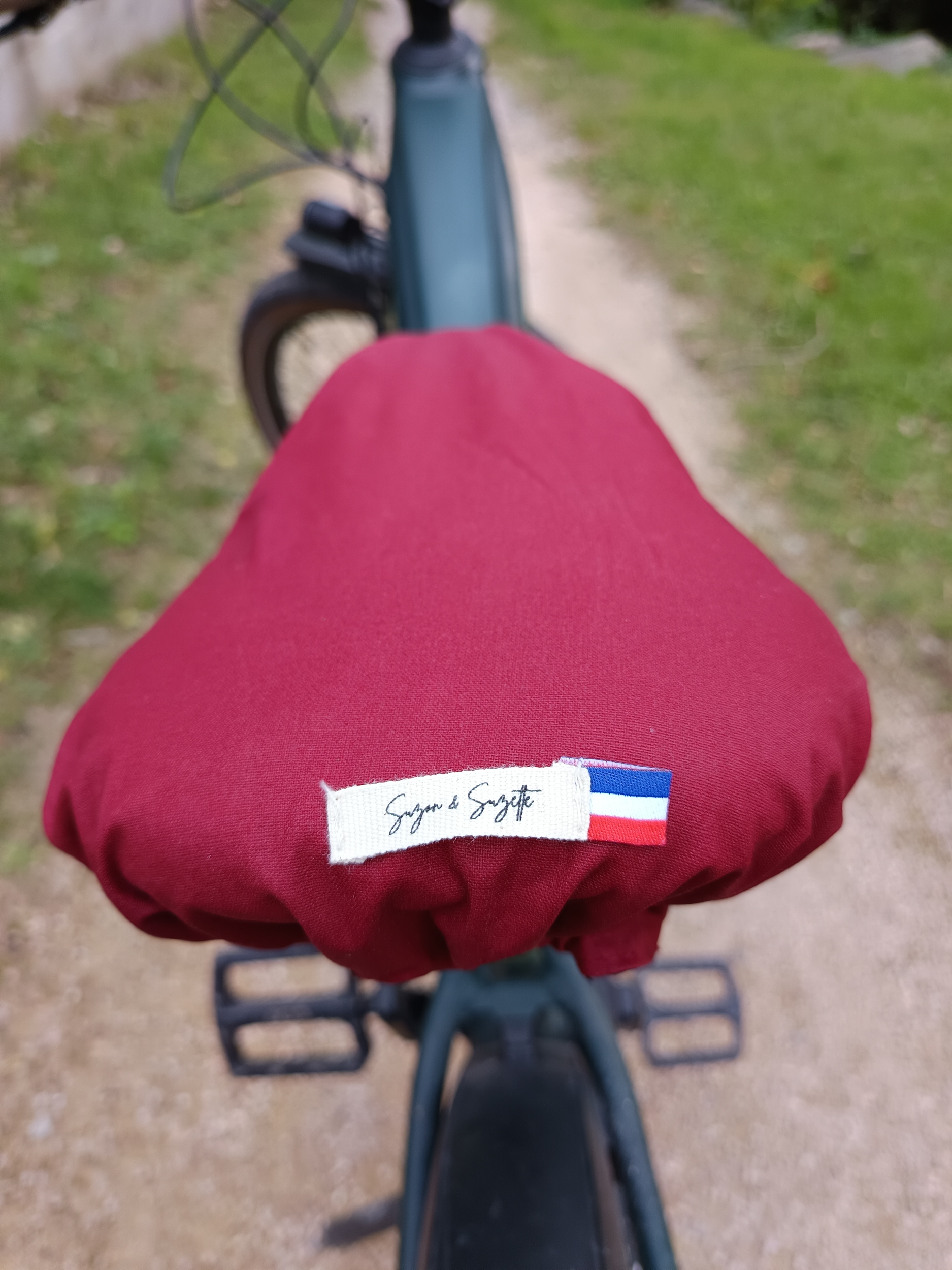 Housse De Selle Bornemann NOS Rouge/blanc – Rembourrée, élastique, Vintage