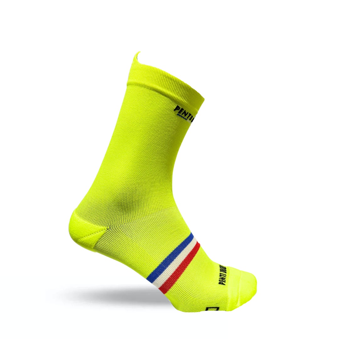 Chaussettes vélo jaune