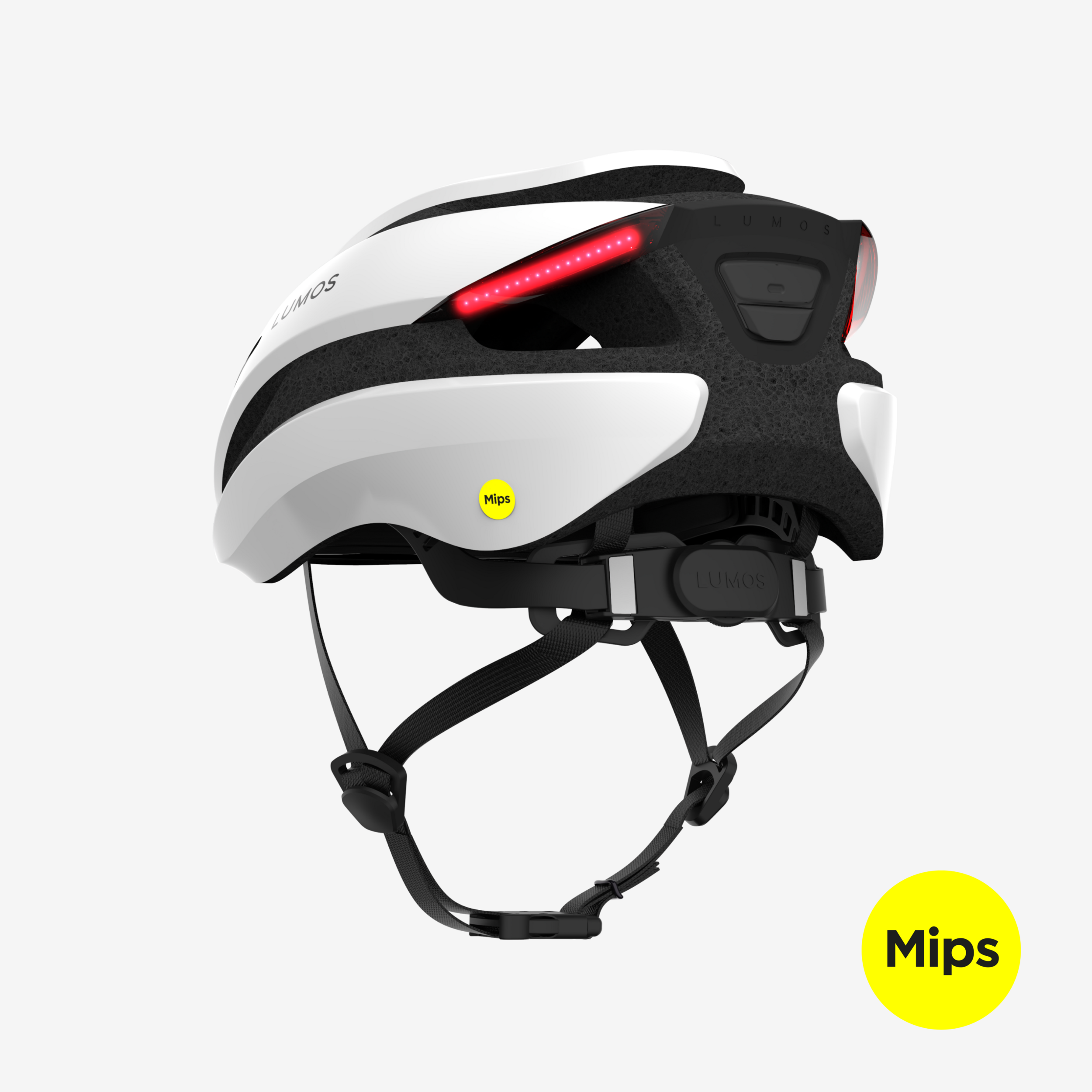 Casque vélo lumos Ultra Mips blanc éclairage arrière