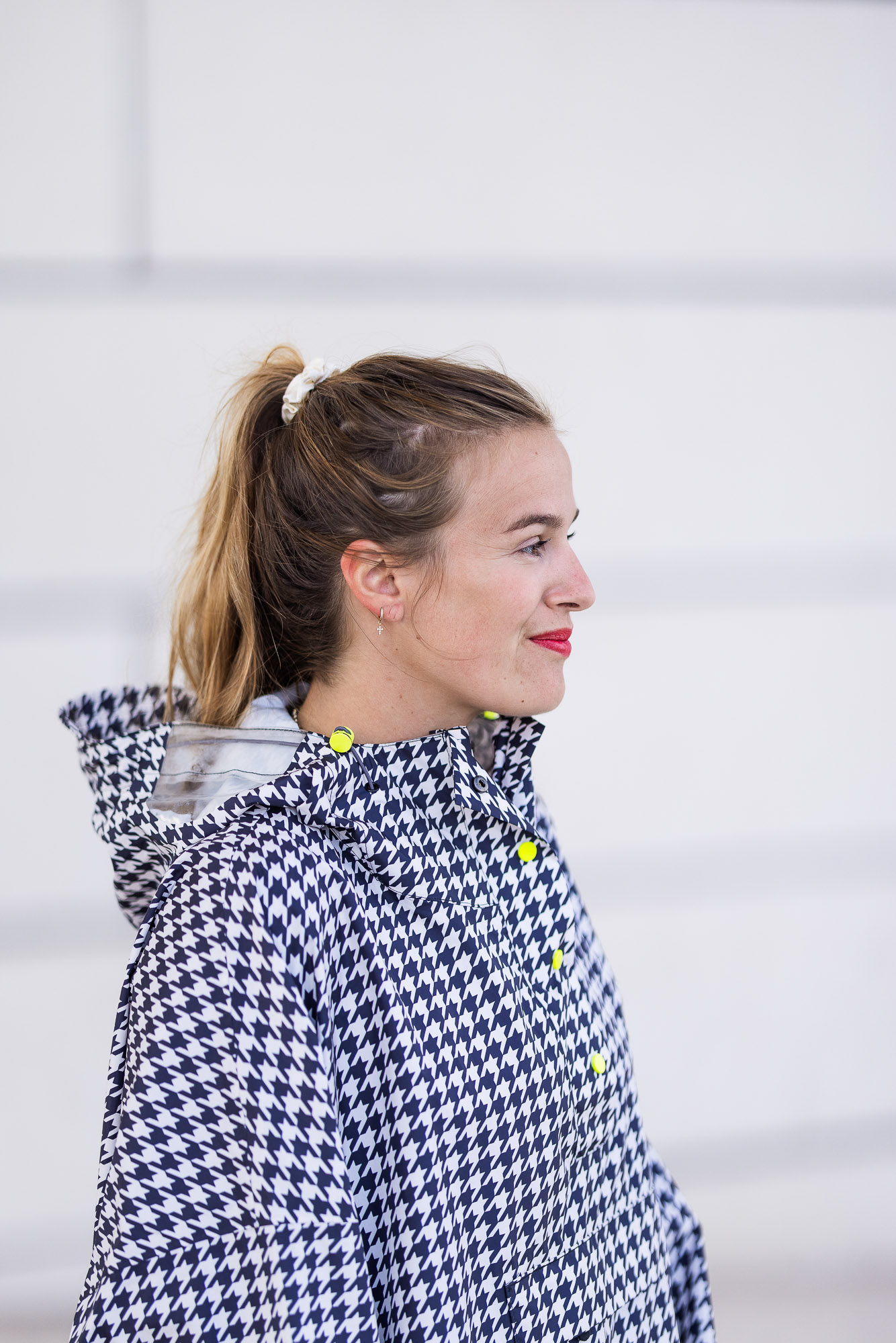 Poncho pluie long avec manches