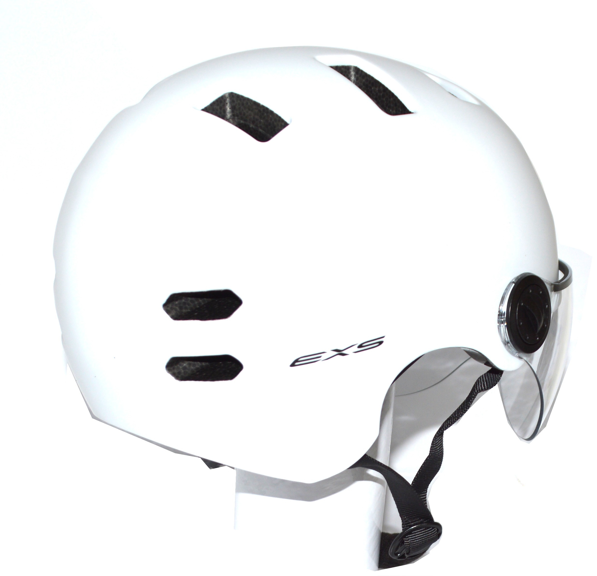 casque-velo-blanc-visiere-exs