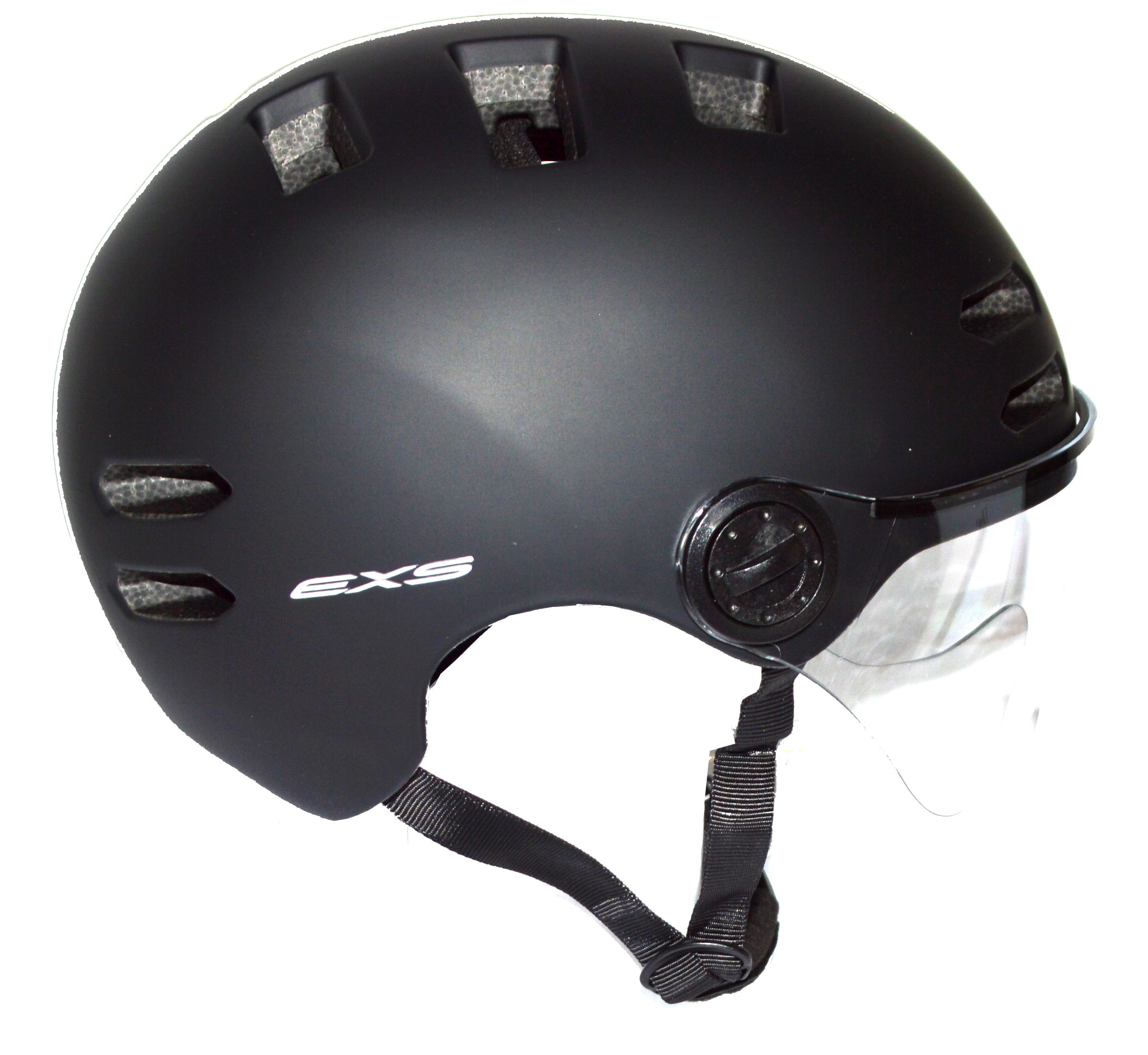 casque-noir-mat-avec-ecran-transparent-exs