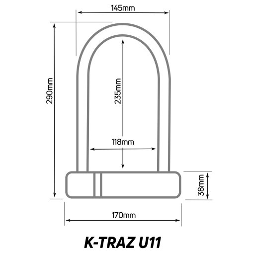 zefal-K-Traz U11-dimensions-115x230MM
